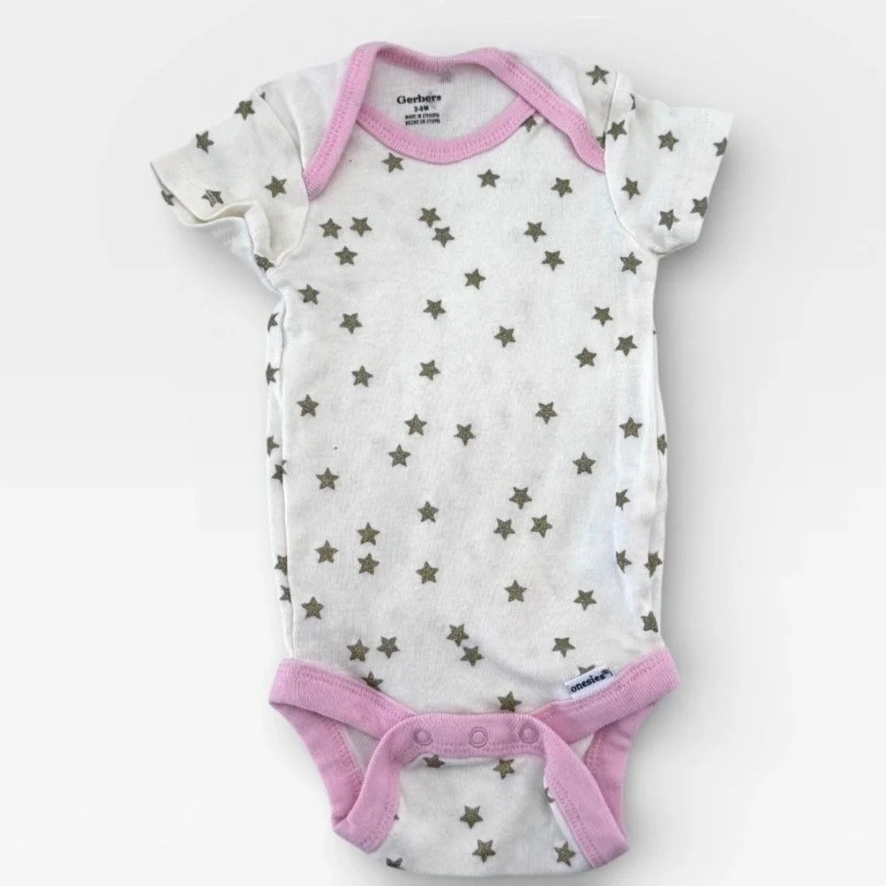 Gerber Onesies Baby Girl 3-6M Star Bodysuit & Woodland‎ Critter Leggings Set